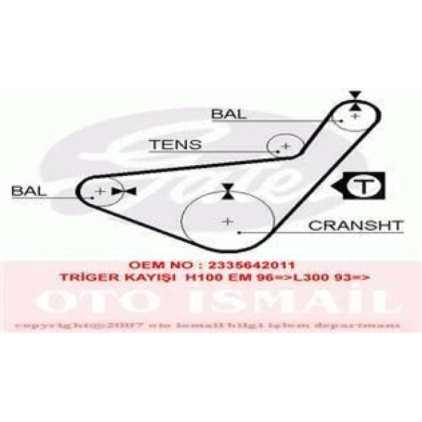 GATES 5210 Balans Kayışı H100 Em / L300 Em 083-190