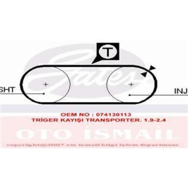 GATES 5246 Triger Eksantrik Kayışı Transporter T4 2.4D Aja 077X210