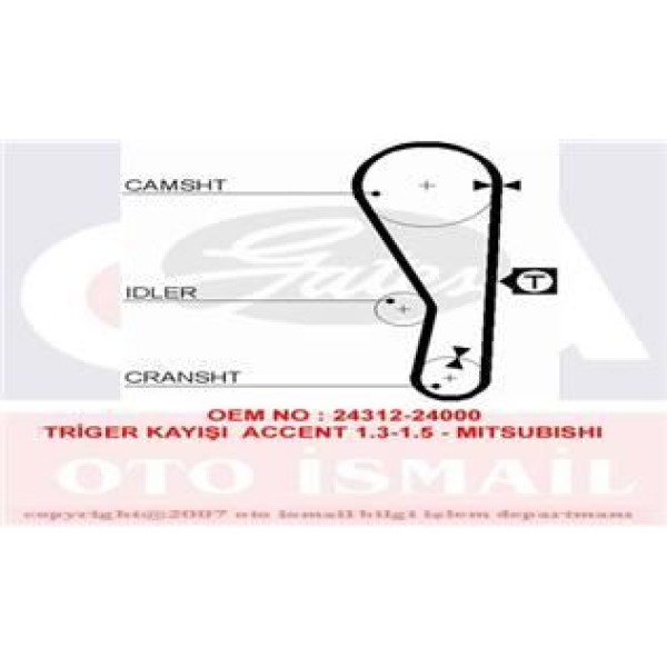 GATES 5250XS Triger Eksantrik Kayışı Excel / Lancer 092X190 