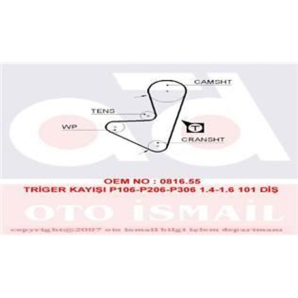 GATES 5347XS Triger Eksantrik Kayışı 106 206 306 / Ax Bx Saxo Xsara 1.4 101X170 