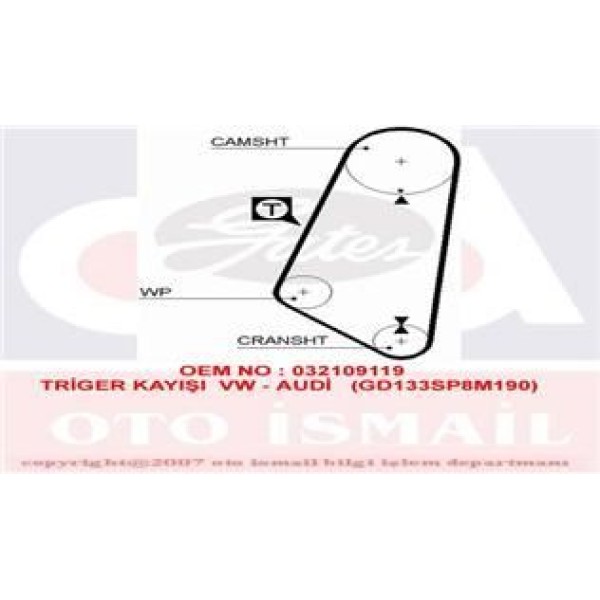GATES 5400 Triger Eksantrik Kayışı Golf 1.6