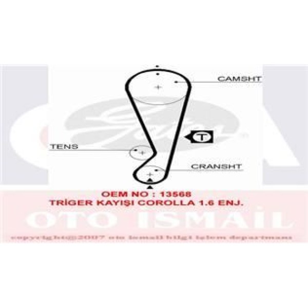GATES 5403XS Triger Eksantrik Kayışı Corolla Ae101 Ae111 93-00 1.6Ie 117X211 
