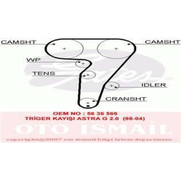 GATES 5429XS Triger Eksantrik Kayışı Marea Brava Bravo Punto 1.8 16V 168X240