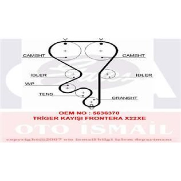 GATES 5461XS Triger Eksantrik Kayışı Frontera B Antara / Captiva 2.4 171X240