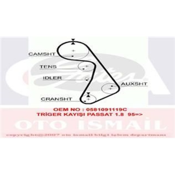 GATES 5492XS Triger Eksantrik Kayışı Passat / A4 A6 1.8 1.8T 153X250 153Dıs 