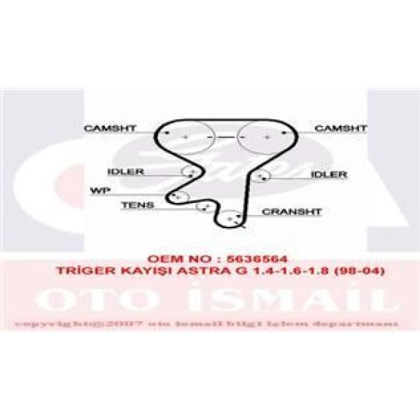 GATES 5499XS Triger Eksantrik Kayışı Astra G 162X200