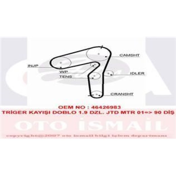 GATES 5500XS Triger Eksantrik Kayışı Doblo 1.9 Jtd 190X240