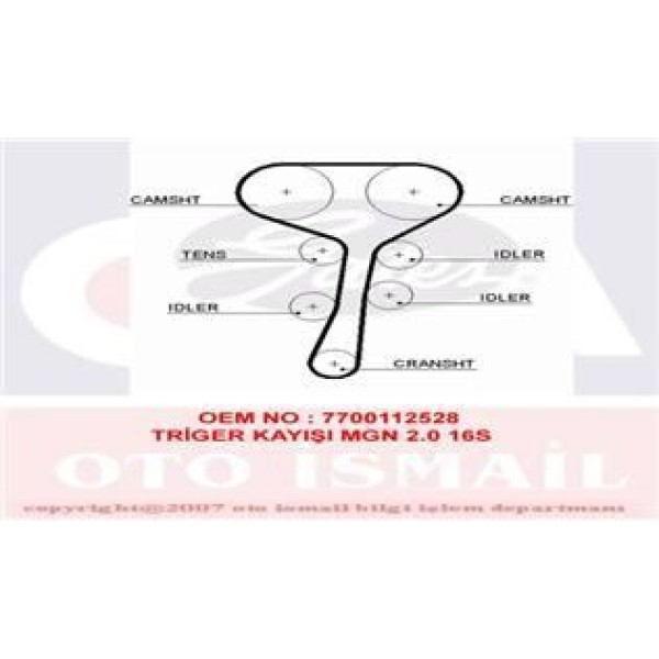 GATES 5532XS Triger Eksantrik Kayışı Megane Coupe 2.0Ide 134X270