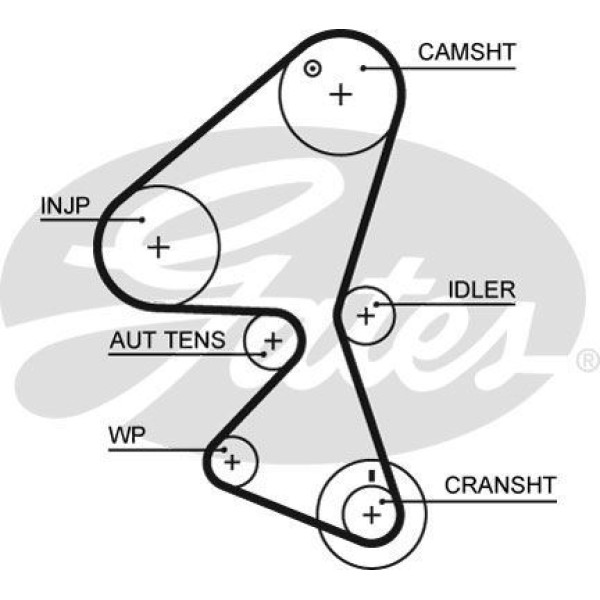 GATES 5599XS Triger Eksantrik Kayışı 207 306 307 407 Partner M59-B9 / Xsara C2 C3 C4 Picasso C5 Berl