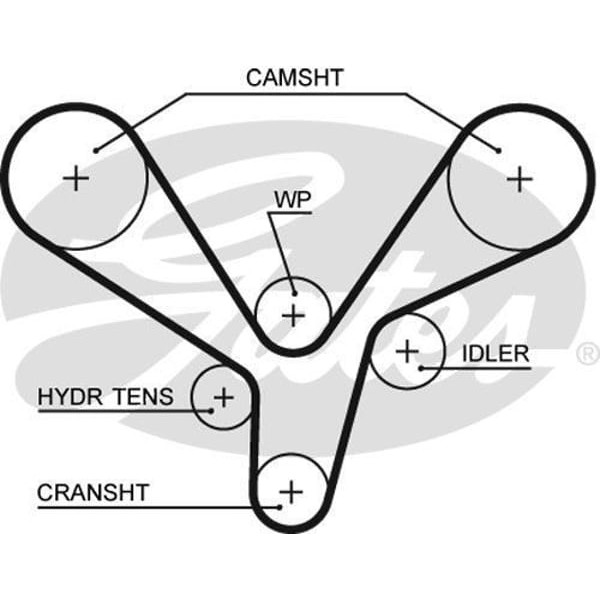 GATES 5636XS Triger Eksantrik Kayışı Santafe / Carnival Magentıs 2.7 V6 219X320 