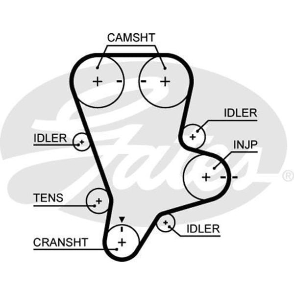 GATES 5644XS Triger Eksantrik Kayışı Bongo K2900 Carnival 2.9 CRDI 152X300 