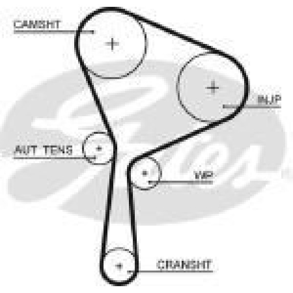 GATES 5654XS Triger Eksantrik Kayışı Megane III Scenic III 1.9 DCI F9Q 133X260 