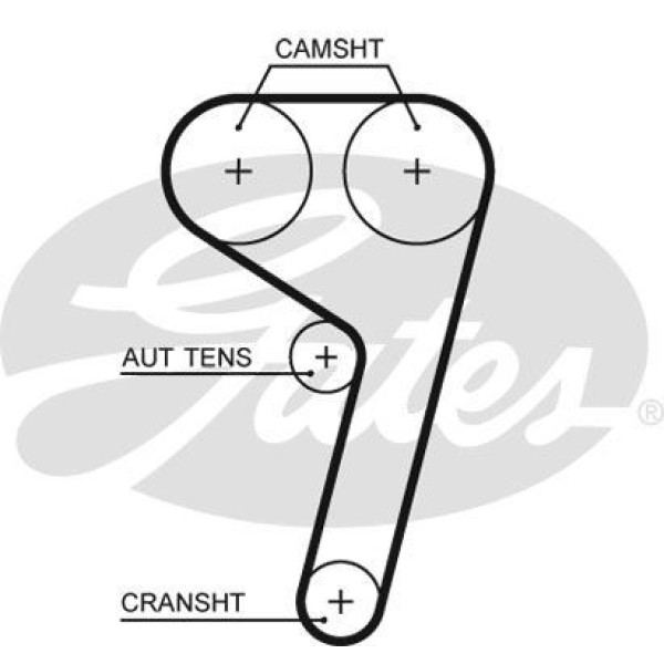 GATES 5669XS Triger Eksantrik Kayışı 117×220 Ford Cmax 1.6 10- Focus 1.6 11- Mondeo 1.6 07- Ct881