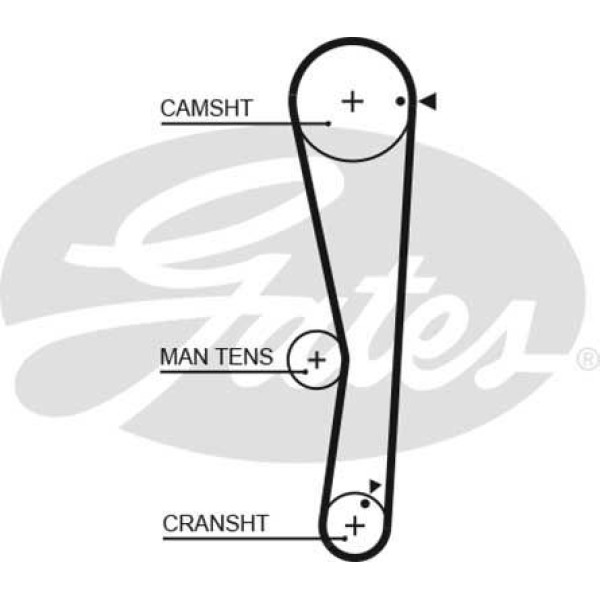 GATES K015687XS Triger Eksantrik Gergi Seti 109-250 Colt 04- 1.3 Lancer 03- 1.6