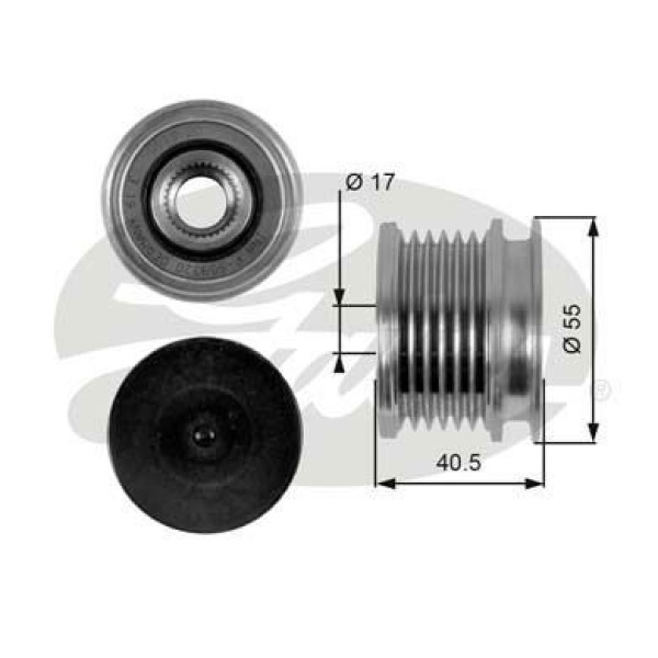 GATES OAP7057 Alternatör Kasnağı Mercedes C Seri Sprinter 00-06 98-00 Vito