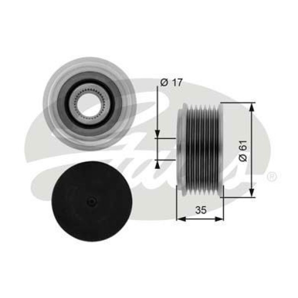 GATES OAP7070 Alternatör Kasnağı Transit 2.4 TDCI