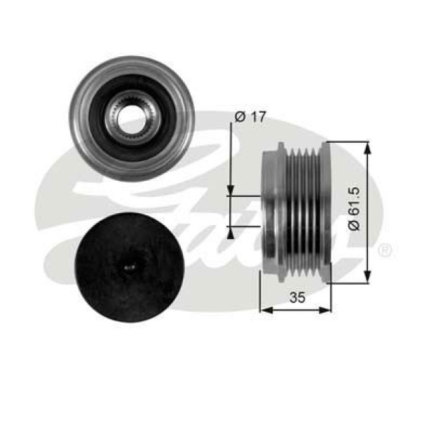 GATES OAP7076 Alternatör Kasnağı Passat / A4 A6