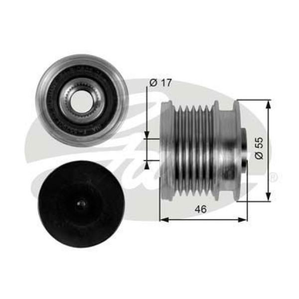 GATES OAP7092 Alternatör Kasnağı Mercedes C Serisi C180 C200 C250 Cls63 E Serisi Sprinter