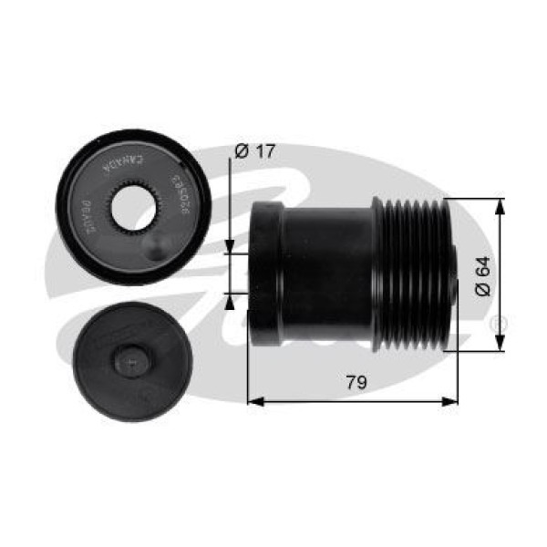 GATES OAP7104 Alternatör Kasnağı Transit 2.4 TDCI