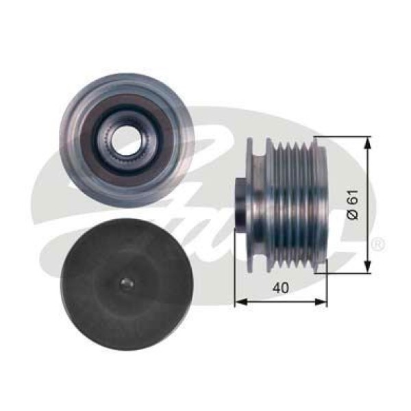 GATES OAP7117 Alternatör Kasnağı Accent Era 07-11 Accent Era Accent Blue 12-13 Getz 02-10 İ10 08-11