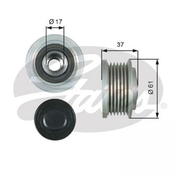 GATES OAP7164 Alternatör Kasnağı Chevrolet Cruze J300 09- 2,0DCI