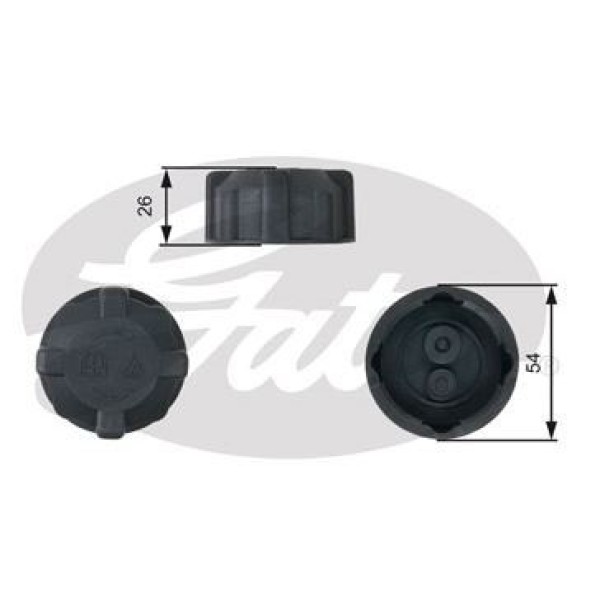 GATES RC202 Radyatör Yedek Su Depo Kapağı Tempra Tipo Uno Marea