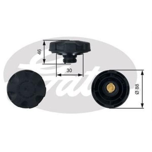 GATES RC248 Radyatör Kapağı E 60616364
