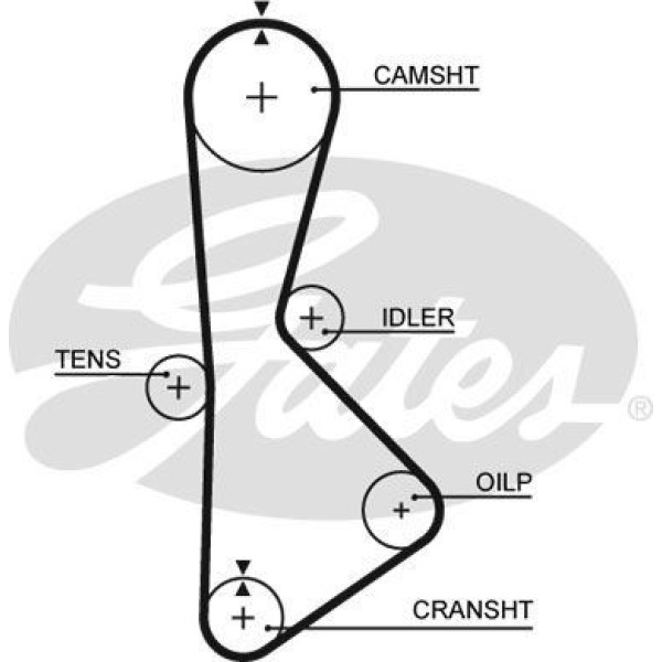 GATES T233 Triger Eksantrik Kayışı 127×240 Totoya Tercel 1.5 12V 86-89 