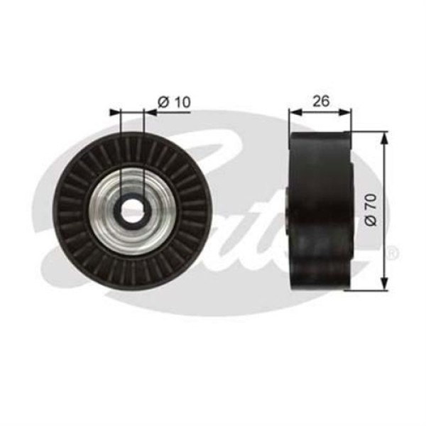 GATES T36366 Alternatör V Kayış Gergi Rulmanı 206 2.0HDI 99- Xsara 2.0HDI 99- 