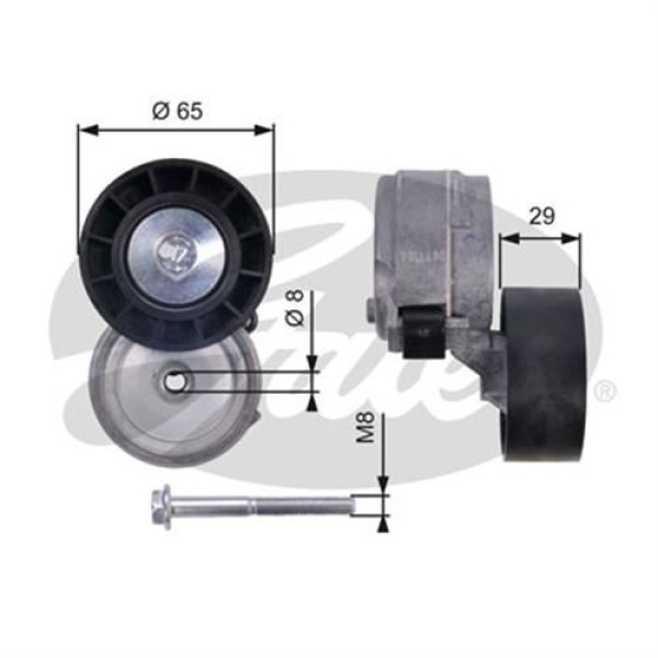 GATES T38364 V Kayış Gergi Rulmanı Doblo Marea Brava Bravo Stilo 1.9D 1.9 Jtd Kütüklü 