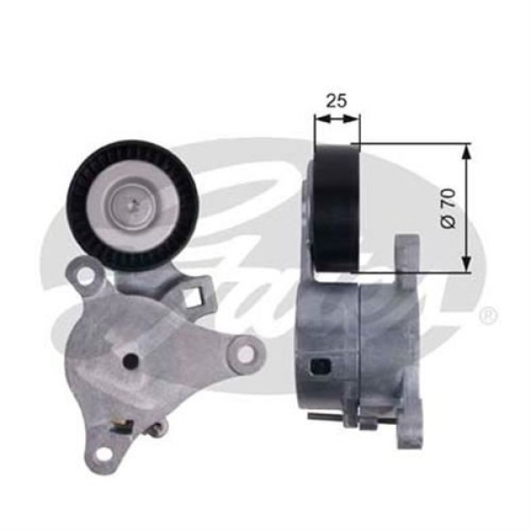 GATES T39041 Alternatör V Kayış Gergi Rulmanı 307 308-407-607-807 C4 C5 C8 1.8 16V 2.0 2.0 16V