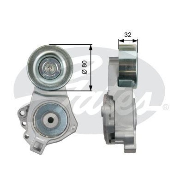 GATES T39098 Alternatör V Kayış Gergi Rulmanı Pajero III IV 3.0 01- 3.5 V6 00- 3.8 V6 07-