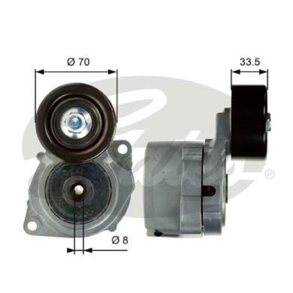 GATES T39102 Alternatör Gergi Rulmanı Accord 04-Civic VIIIı 06-Cr-V II-III 06-Fr-V 05- 2,2Cdtı