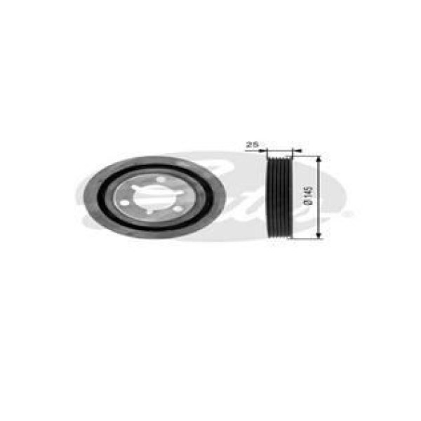 GATES TVD1056 Krank Kasnağı 206 207 307 1007 Bipper Partner / Xsara C2 C3 C4 Nemo Berlingo 1.4 16V 1