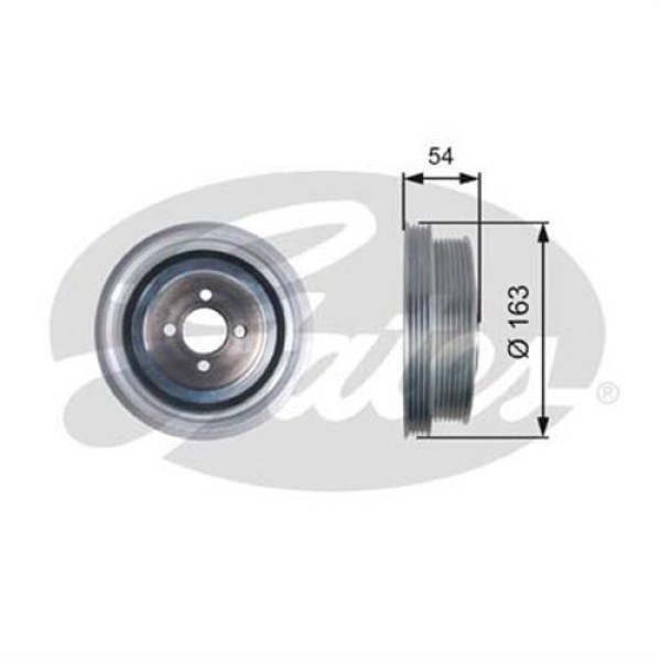 GATES TVD1079 Krank Kasnağı Ducato 02- / Daily / Karsan J10 2.3 Jtd Kamalı Hidrolik Direksiyon 