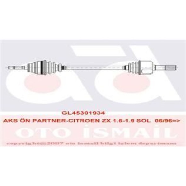 GKN GLANZER 301934 Aks Sol Partner / Berlingo 1.9D 