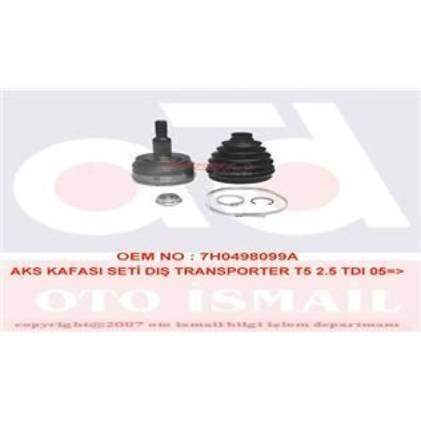GKN GLANZER 303995 Aks Kafası Dış Transporter T5 T6 2.5 TDI Axd Axe 140 Hb