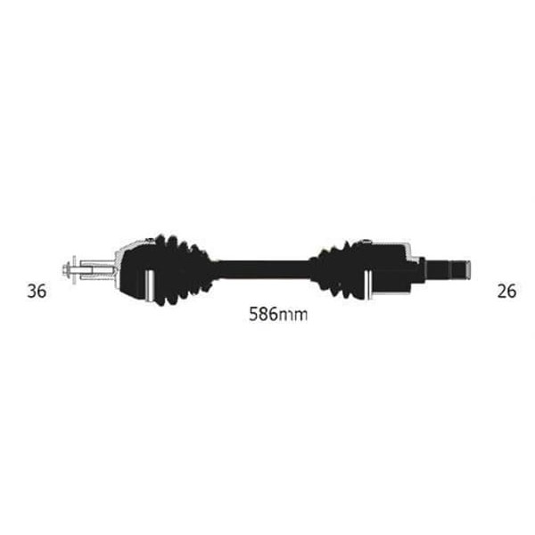 GKN GLANZER 304757 Aks Komple Mekanik Sol Golf V Jetta A3 1.6 Benzinli Bgu Bse 102 Beygır