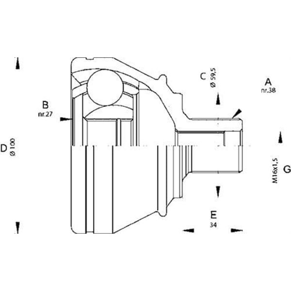 GKN GLANZER 304952 Aks Kafası Dış A6 05-11 A8 04-10 
