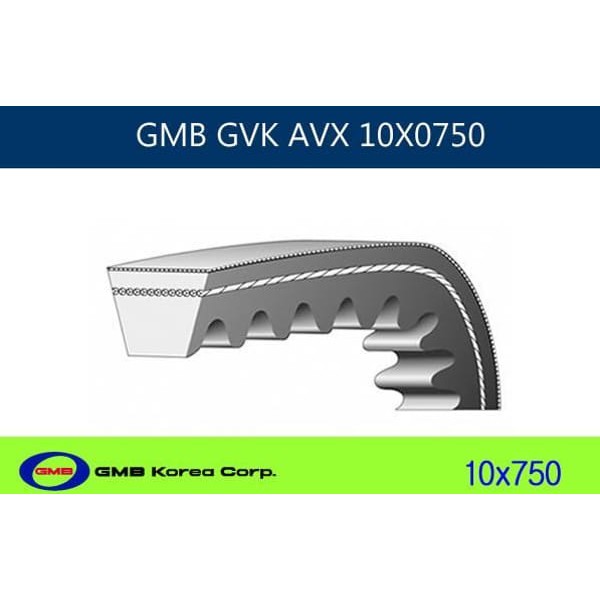 GMB 10X0750 V Kayışı AlfaCitroenFiatfordladamercedespeugeotseatSuzukivwvolvo(10×750-10×0750) (10A075
