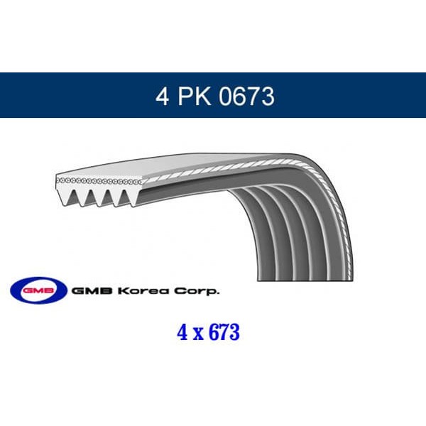 GMB 4PK0673 Klima Kayışı İ10 1.1 Picanto 4Pk673 