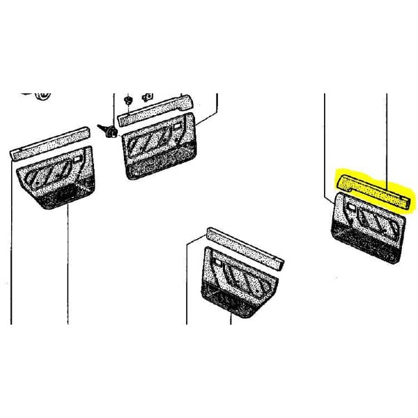 GOAL MUH530R Panzot Üst Kaplaması Renault 9 Ön Sağ (Em-Ym) Kapı Dösem Üst Plastiği 