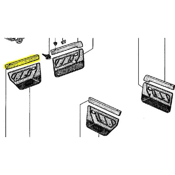 GOAL MUH531L Panzot Üst Kaplaması Renault 9 Arka Sol (Em-Ym) Kapı Dösem Üst Plastiği