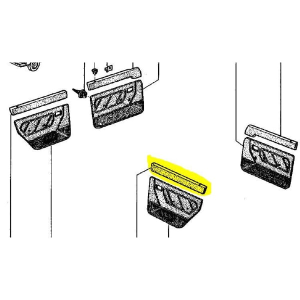 GOAL MUH531R Panzot Üst Kaplaması Renault 9 Arka Sağ (Em-Ym) Kapı Dösem Üst Plastiği 