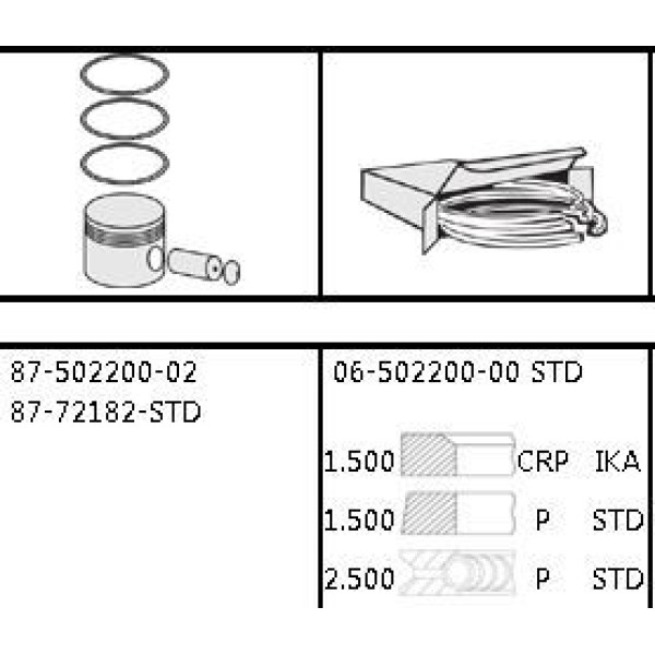 GOETZE ISS 6-502200-0 Segman Polo 1.3 75.00Mm 1.5×1.5×2.5 