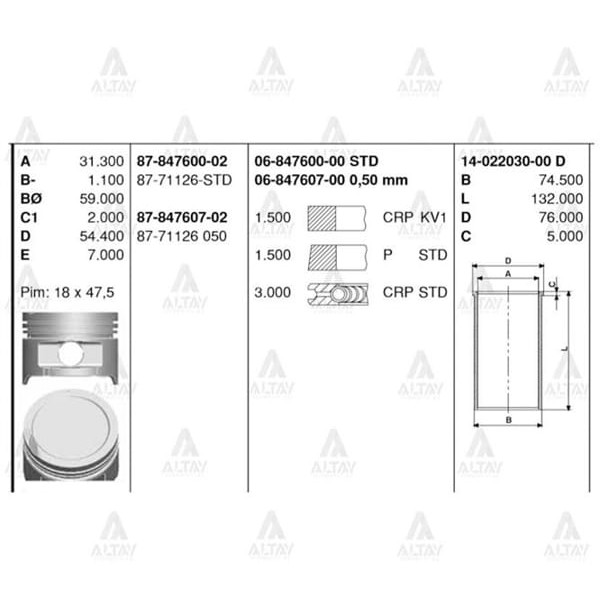 GOETZE ISS 6-847600-0 Segman Std Accent 95-00 1.3 Karb 12 V