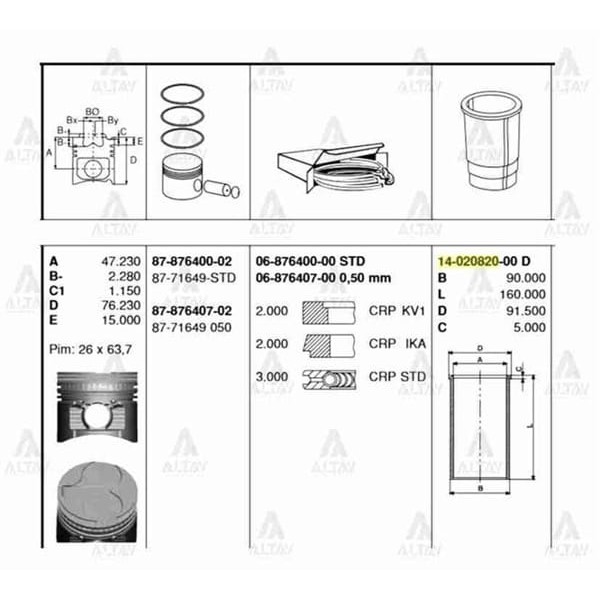GOETZE ISS 6-876407-0 Segman 0.50 Vanetta Ld23 96-02 