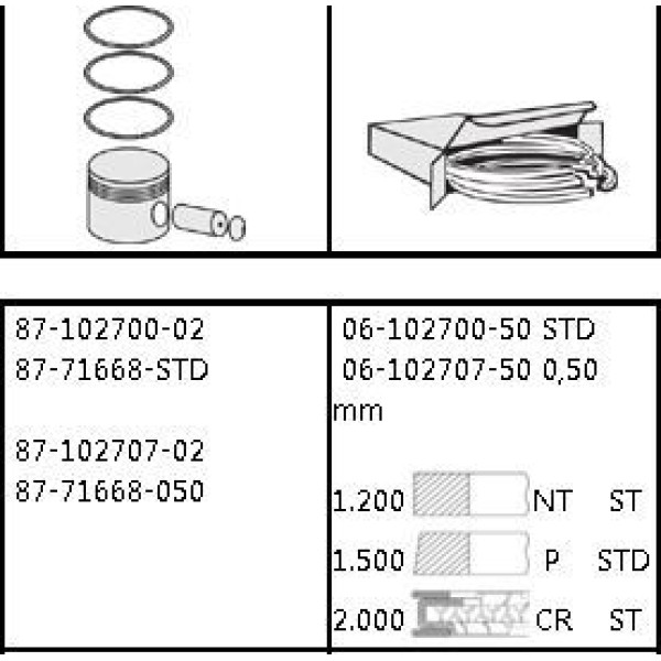 GOETZE ISS 61027075G Segman Corsaastra 1,2 16V 050 (Z12Xex12Xe) Euro4