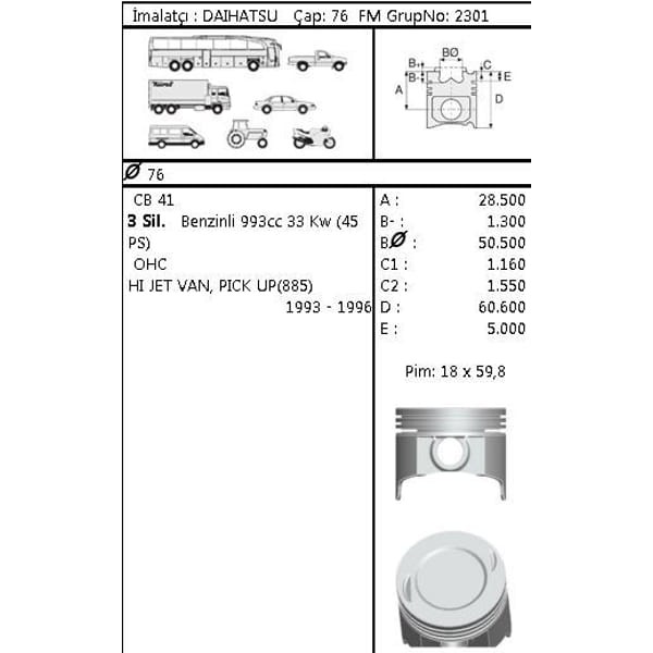 GOETZE ISS 87-70440-STD Piston Segman Std Hıjet 89-98