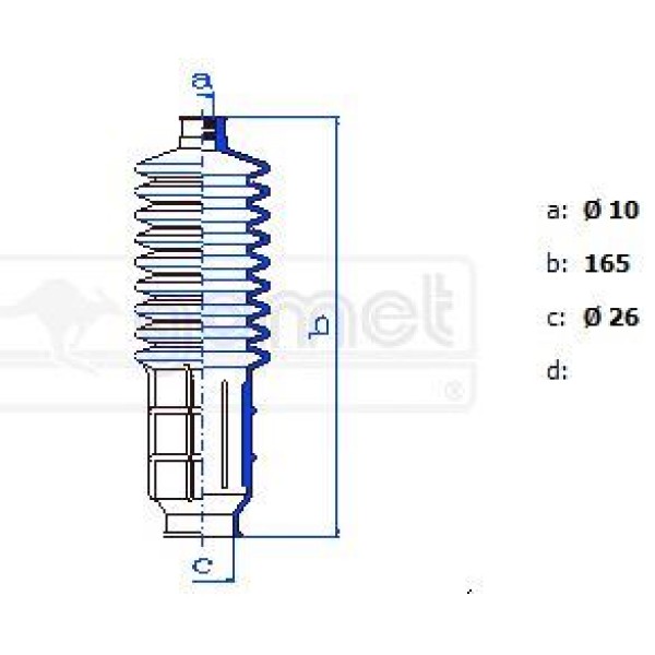 GOMET 441110 Direksiyon Körüğü Uno Sol 